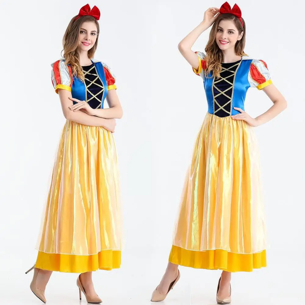 Snow White Princess Adult Costume for women Halloween party Carnival Cosplay Costumes girls Dress + Headwear Long Dress
Snow White Princess Adult Costume for women Halloween party Carnival Cosplay Costumes girls Dress + Headwear Long Dress