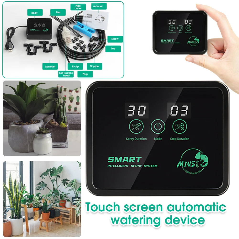 Smart Water Sprayer Automatic Timer Mist Rainforest Spray System Kit Automatic Irrigation Watering Greenhouses Garden Sprinkler
Smart Water Sprayer Automatic Timer Mist Rainforest Spray System Kit Automatic Irrigation Watering Greenhouses Garden Sprinkler