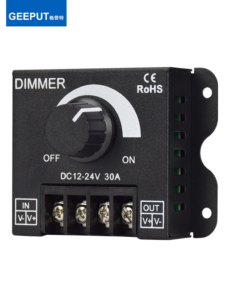 

Led dimmer brightness adjustment control dimmer knob voltage regulating electrodeless switch dc12v-24v 30A DC