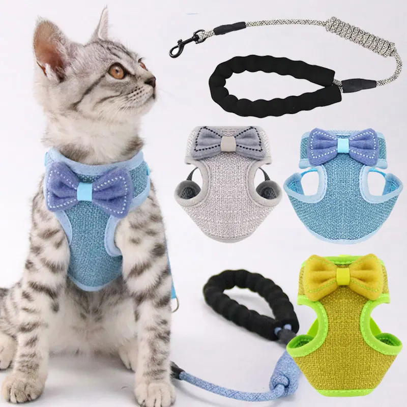 Bow Cat Harness Pet Leashes Chest Adjustable Harness Bowknot Cats Leashes Walk Chest Strap Vest Cat Collars Cat Accessories
Bow Cat Harness Pet Leashes Chest Adjustable Harness Bowknot Cats Leashes Walk Chest Strap Vest Cat Collars Cat Accessories