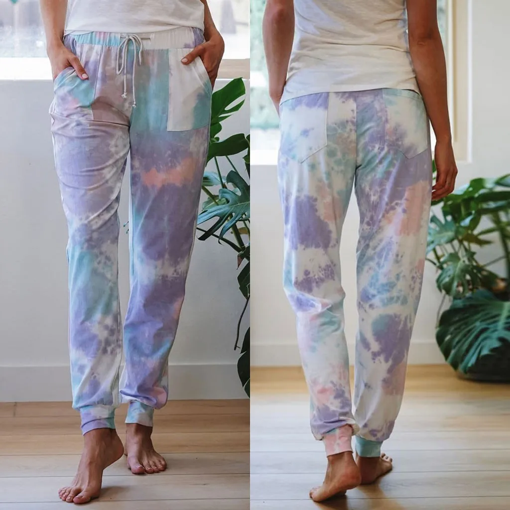 Women's tie-dye printing pocket casual pants ladies fashion home tie-dye printing loose trousers size S-2XL 40*
Women's tie-dye printing pocket casual pants ladies fashion home tie-dye printing loose trousers size S-2XL 40*