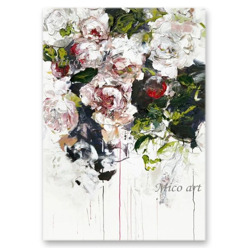 No Framed Hand Painted 100% Paintings Floral Artwork And Craft Abstract Knife Flowers Oil Painting On Canvas Wall Hanging Decor
No Framed Hand Painted 100% Paintings Floral Artwork And Craft Abstract Knife Flowers Oil Painting On Canvas Wall Hanging Decor