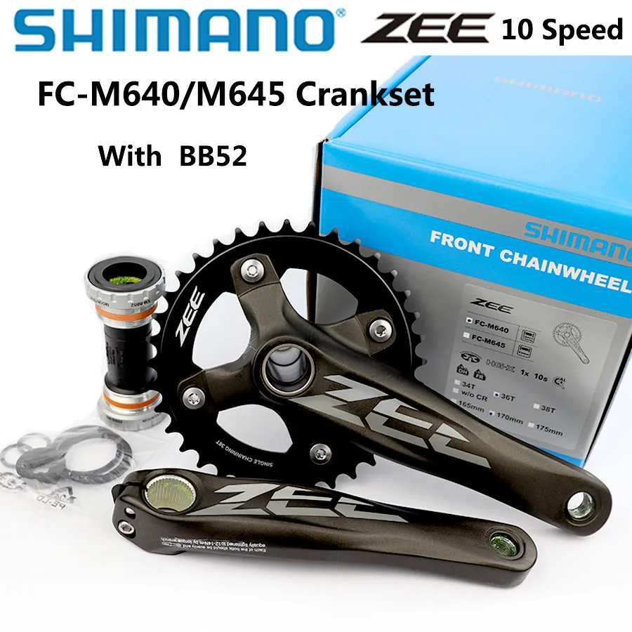SHIMANO ZEE 10 скоростной коленчатый набор FC M640 M645 горный велосипед цепь колеса MTB 165