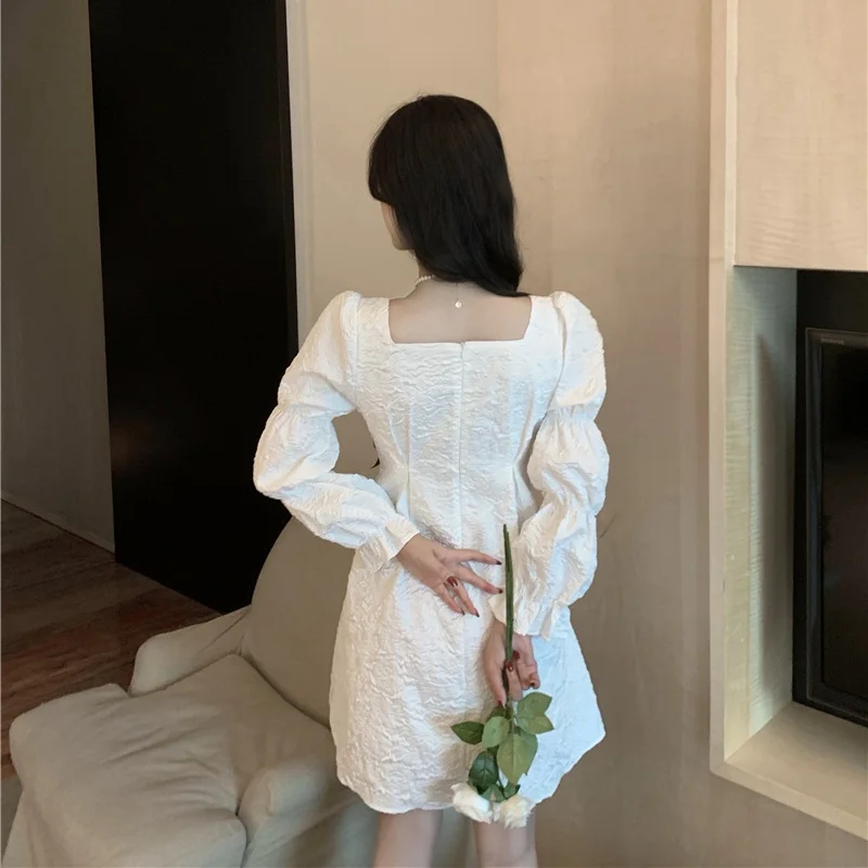 Korean Chic Autumn Sweety Girly Princess Dress Kawaii Square Collar Cute Puff Sleeve Bow Loose A-Line Mini Dresses For Female
Korean Chic Autumn Sweety Girly Princess Dress Kawaii Square Collar Cute Puff Sleeve Bow Loose A-Line Mini Dresses For Female