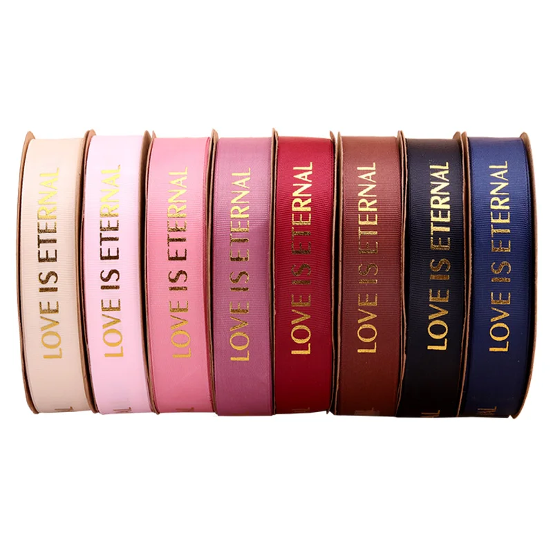 25mm Letter Bronzing Ribbon Printed for Valentine's Day Wedding Christmas Decoration DIY Sewing Fabric Ribbons for Crafts
25mm Letter Bronzing Ribbon Printed for Valentine's Day Wedding Christmas Decoration DIY Sewing Fabric Ribbons for Crafts
