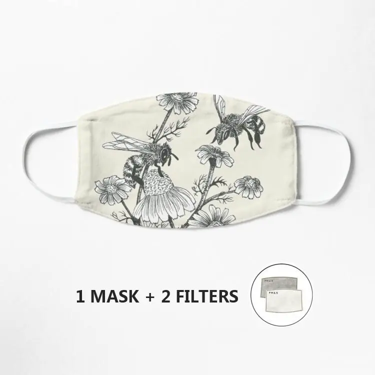 Маска на половину лица с пчелами и ромашкой на белом фоне, многоразовая, Пылезащитная, с защитой от бактерий
Маска на половину лица с пчелами и ромашкой на белом фоне, многоразовая, Пылезащитная, с защитой от бактерий