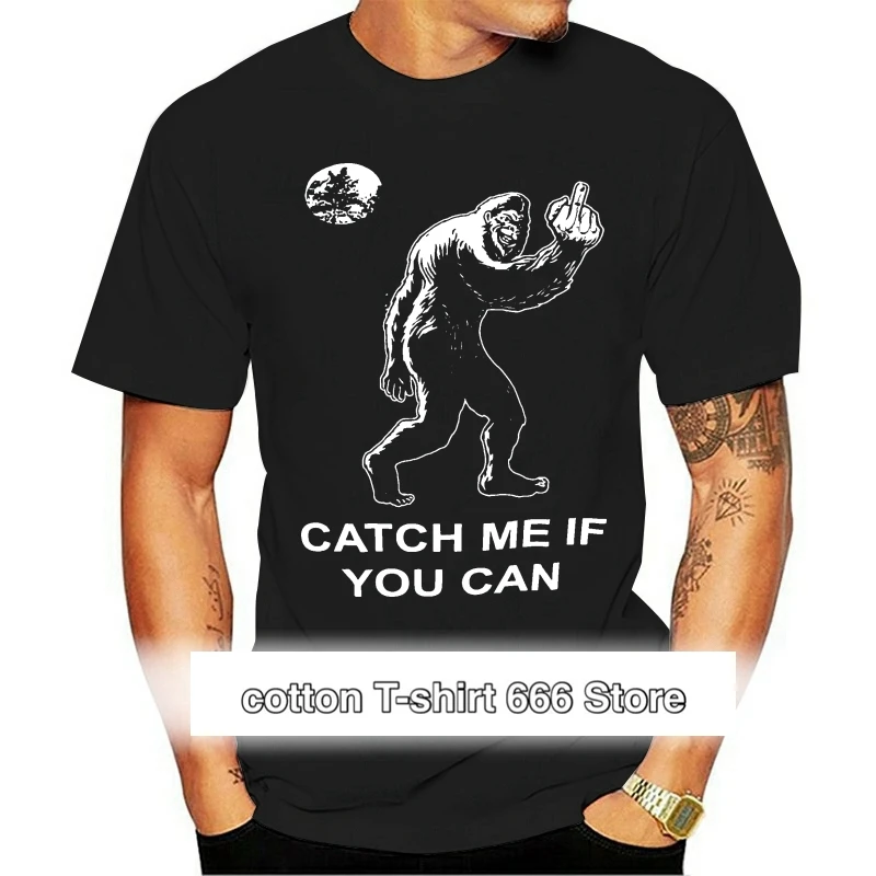 Bigfoot Catch Me If You Can Flip Off-Camiseta TIDA de dedo Semi, Camiseta holgada унисекс 
Bigfoot Catch Me If You Can Flip Off-Camiseta TIDA de dedo Semi, Camiseta holgada унисекс