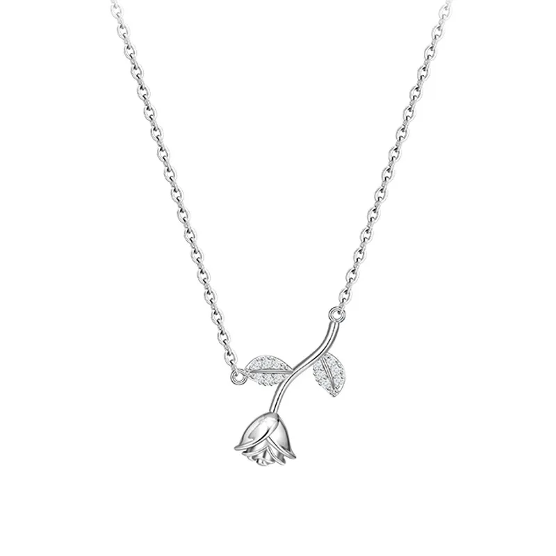 KOFSAC Sweet Temperament Shiny Zircon Rose Pendant Lady Jewelry 925 Sterling Silver Necklaces For Women Anniversary Accessories
KOFSAC Sweet Temperament Shiny Zircon Rose Pendant Lady Jewelry 925 Sterling Silver Necklaces For Women Anniversary Accessories