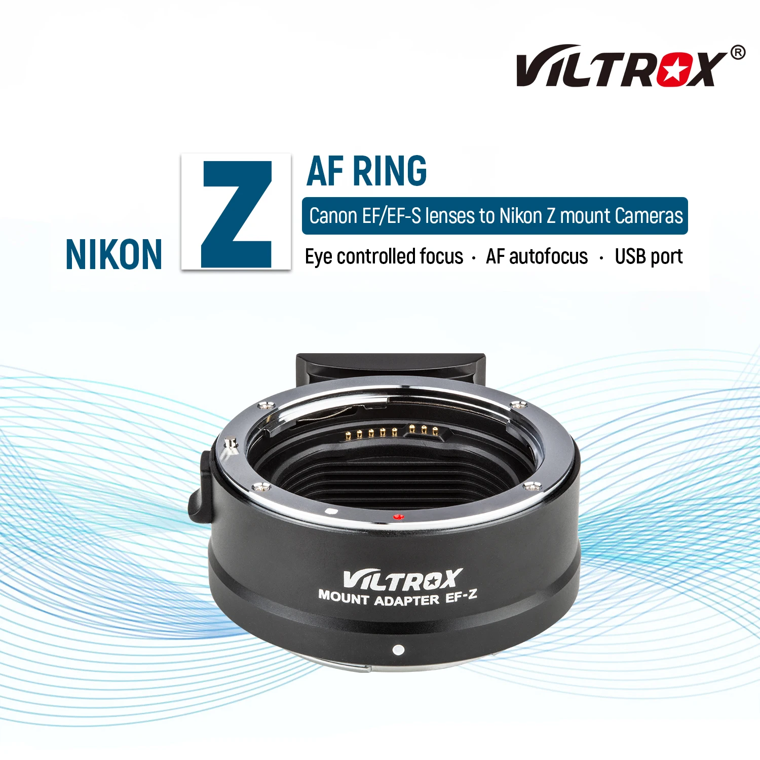 Переходник с автофокусом Viltrox EF-Z для объектива Canon EF/EF-S беззеркальной камеры Nikon Z50