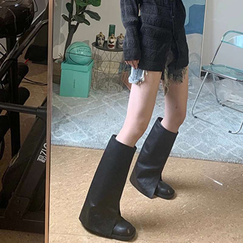 Retro Women Knee High Boots Knight Boots Black Round Toe Fashion Ladies Winter Botas Solid Color Flats Heeled High Quality 35-39
Retro Women Knee High Boots Knight Boots Black Round Toe Fashion Ladies Winter Botas Solid Color Flats Heeled High Quality 35-39