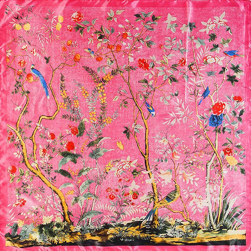 90*90cm Summer Bright Scarf For Women Silk Scarf Floral Print Shawls Wraps Female Foulard Lady Echarpe Big Hijab Neckerchief
90*90cm Summer Bright Scarf For Women Silk Scarf Floral Print Shawls Wraps Female Foulard Lady Echarpe Big Hijab Neckerchief