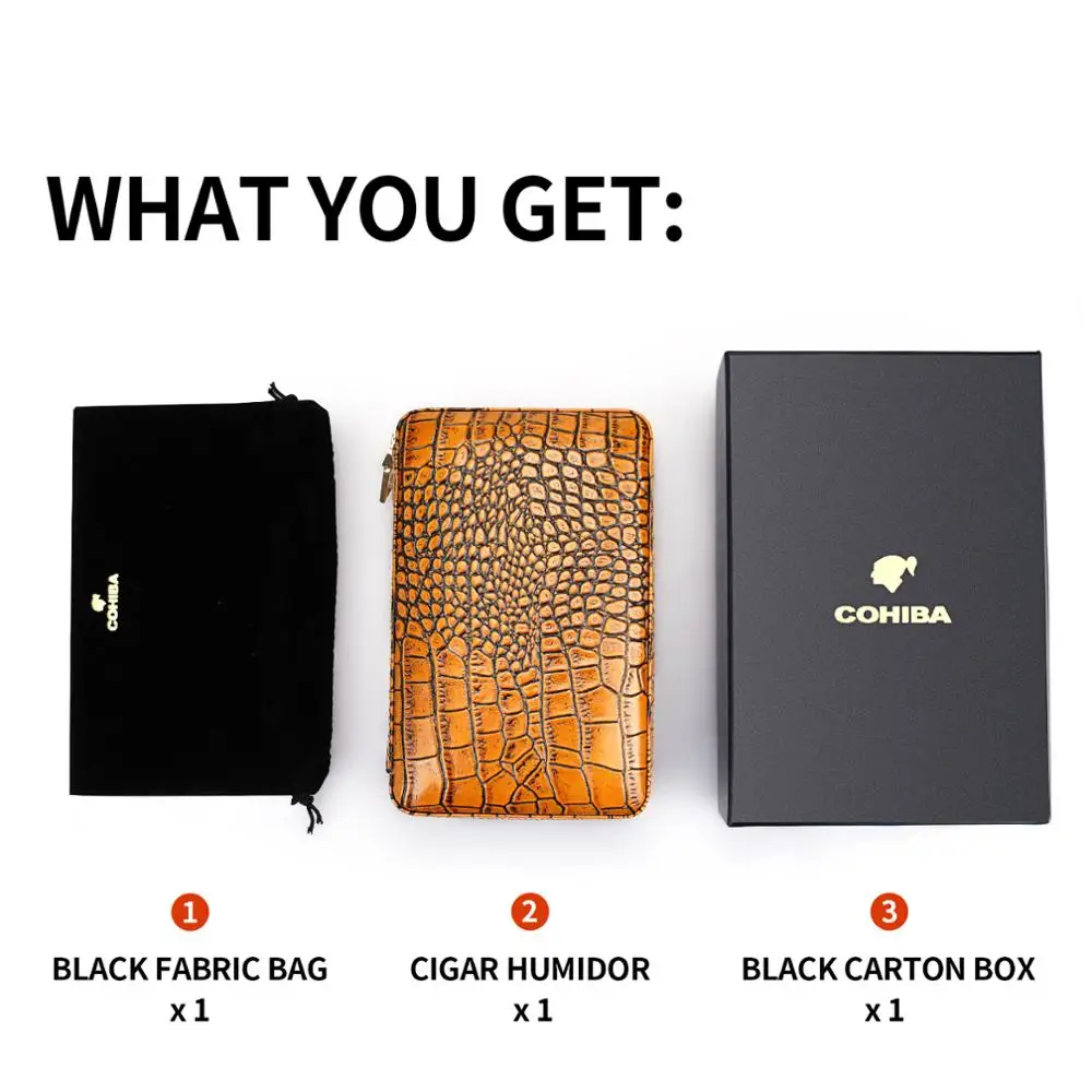 Portable Leather Travel Cigar Case Cedar Wood Lined Cigar Humidor without Cigar Lighter and Cigar Cutter
Portable Leather Travel Cigar Case Cedar Wood Lined Cigar Humidor without Cigar Lighter and Cigar Cutter