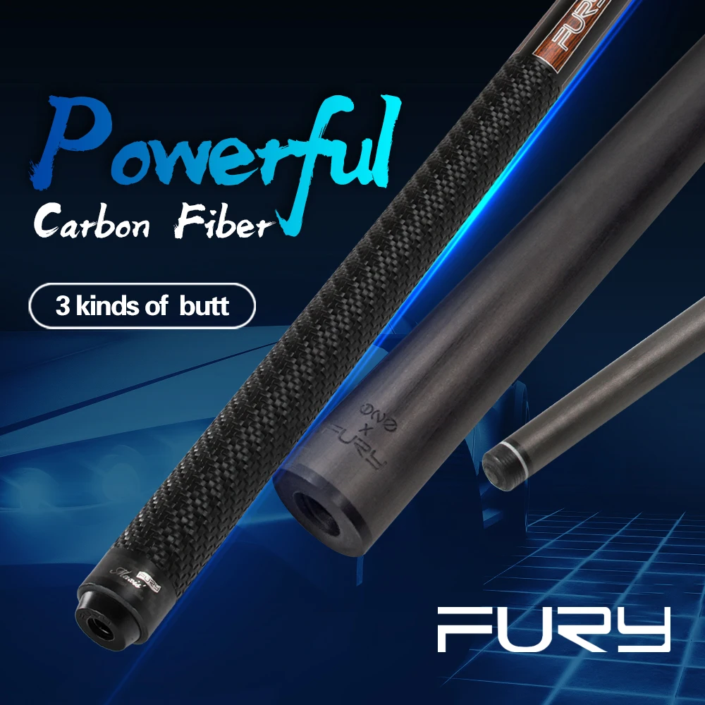 FURY CFP Billiard Black Technology Pool Cue 12.5mm/12.8mm SS Kamui Tip PAS Carbon Fiber Shaft Professional Billar Stick Kit
FURY CFP Billiard Black Technology Pool Cue 12.5mm/12.8mm SS Kamui Tip PAS Carbon Fiber Shaft Professional Billar Stick Kit