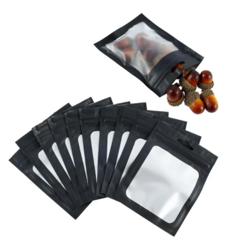 150Pcs Glossy Aluminum Foil Window Ziplock Bag Coffee Powder Nuts Storage Bag Frosted Window Gift Pouches Stand up Package Bags
150Pcs Glossy Aluminum Foil Window Ziplock Bag Coffee Powder Nuts Storage Bag Frosted Window Gift Pouches Stand up Package Bags
