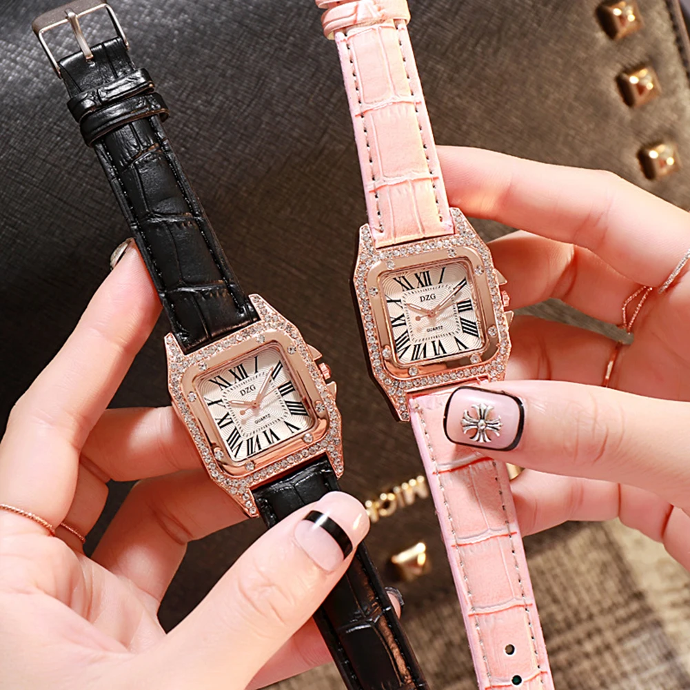 Casual luxury watches leather strap quartz watch wristwatch Watch female sparkle diamond, bracelet set female watch 
Casual luxury watches leather strap quartz watch wristwatch Watch female sparkle diamond, bracelet set female watch