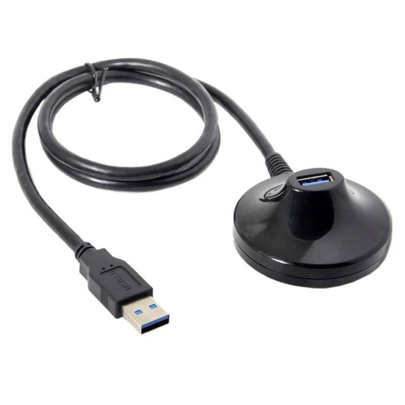 

1,5 м настольный USB 3.0 тип A штекер-гнездо удлинитель для передачи данных зарядный кабель с подставкой экранированный