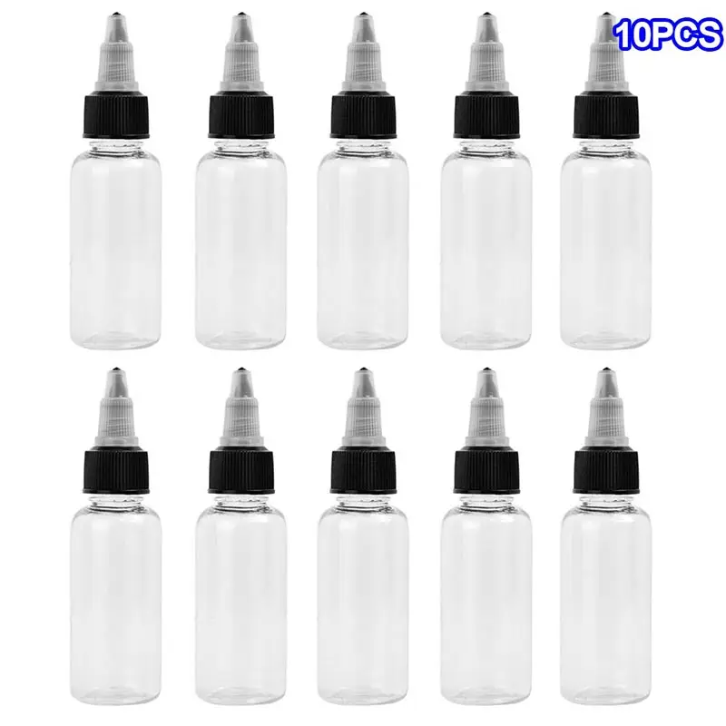 New 10 Pcs 30ml Tattoo Ink Pigment Bottle Plastic Clear Cap Refillable Empty Twist Bottle Supplies SCI88 
New 10 Pcs 30ml Tattoo Ink Pigment Bottle Plastic Clear Cap Refillable Empty Twist Bottle Supplies SCI88