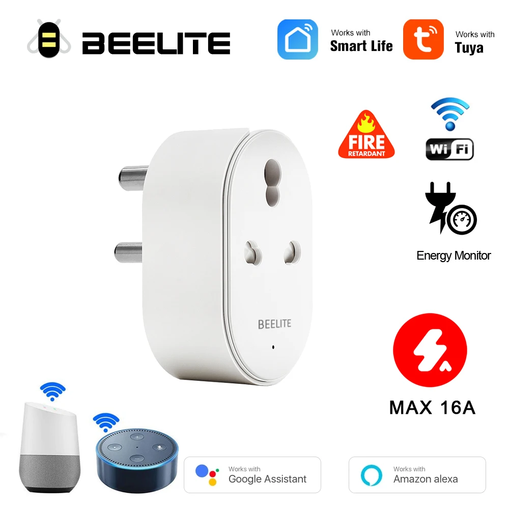 Умная розетка Beelite с поддержкой Wi-Fi, 16 А
Умная розетка Beelite с поддержкой Wi-Fi, 16 А