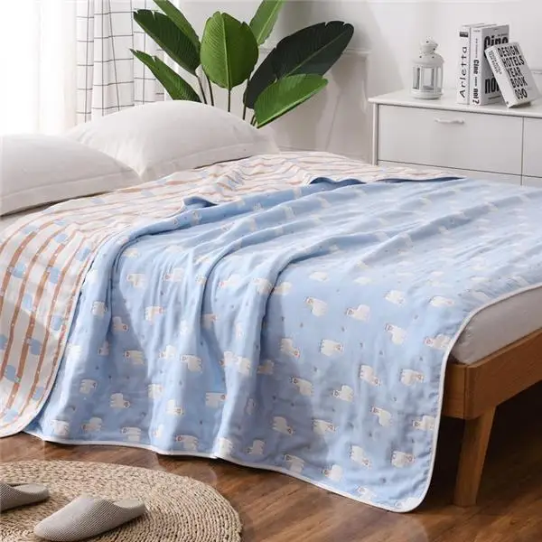 120*150cm Parent-child Baby Summer Bedding Sofa Quilt 100% Cotton Baby Personalised Blanket 6 Layer Muslin Swaddle for Newborns
120*150cm Parent-child Baby Summer Bedding Sofa Quilt 100% Cotton Baby Personalised Blanket 6 Layer Muslin Swaddle for Newborns