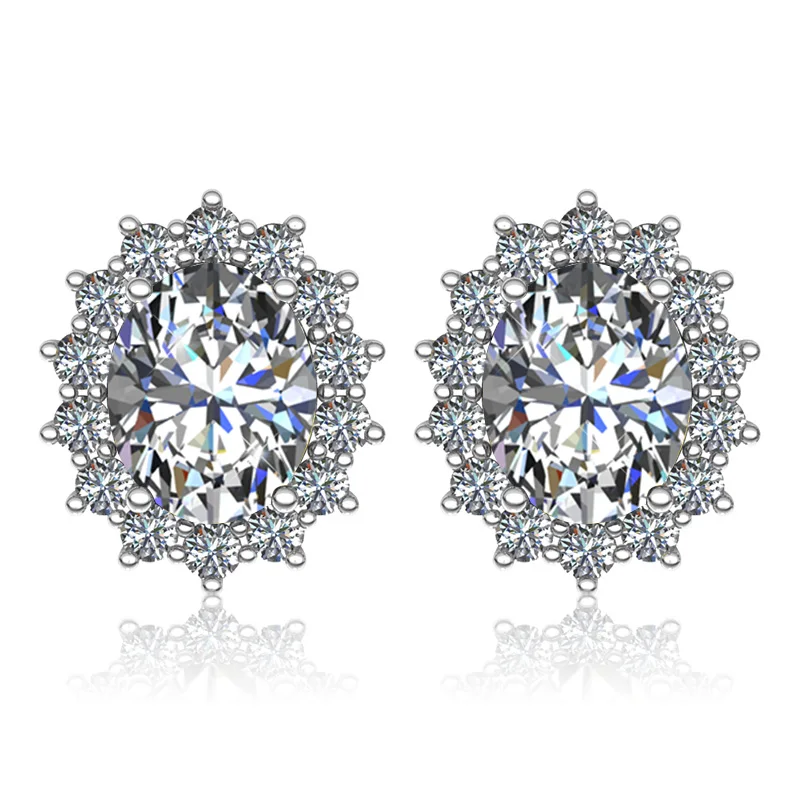 Diamond Stud Earrings 925 Sterling Silver For Women Gemstone Zircon Engagement Wedding Earrings Cute Romantic Fine Jewellery
Diamond Stud Earrings 925 Sterling Silver For Women Gemstone Zircon Engagement Wedding Earrings Cute Romantic Fine Jewellery