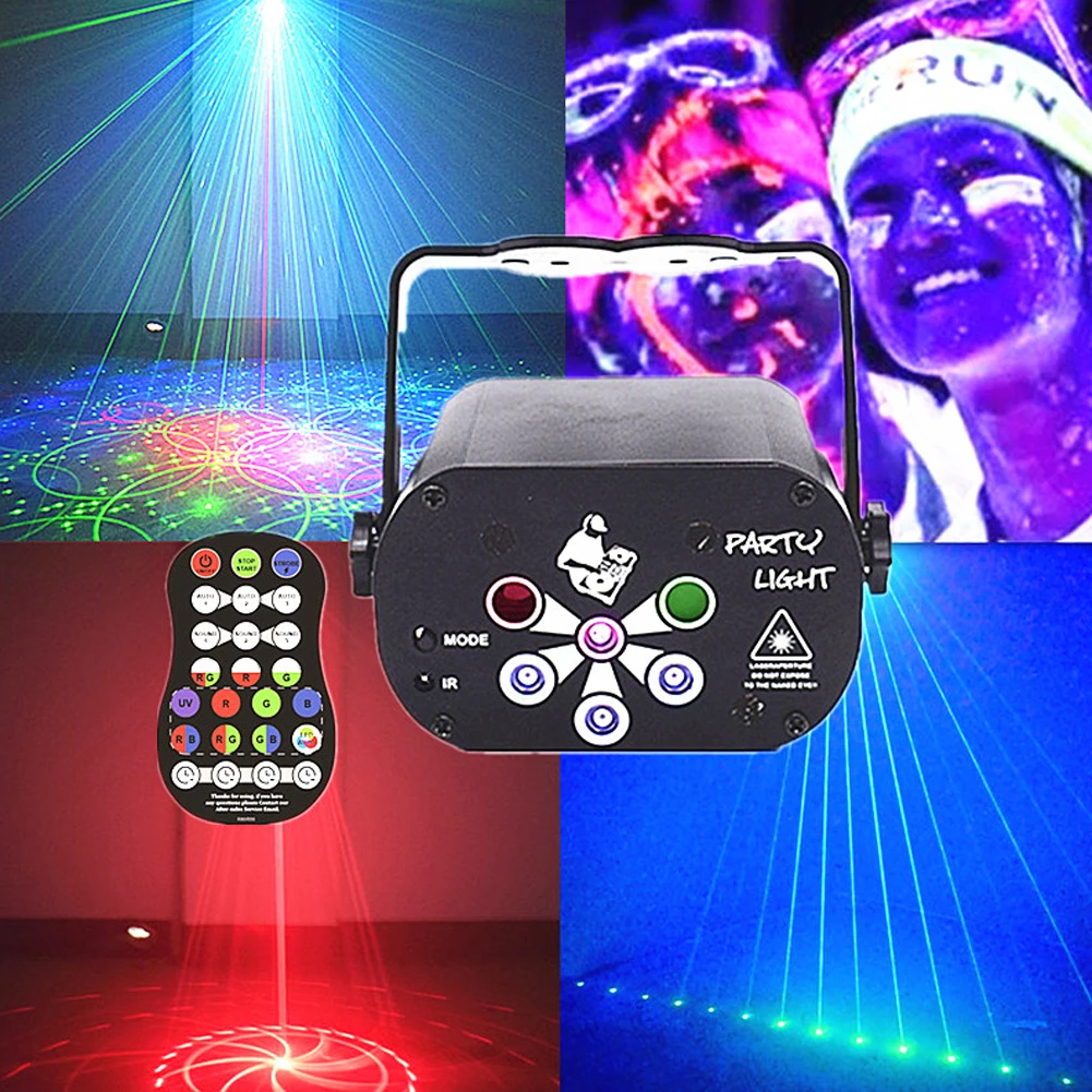 Светодиодный диско-лазерный светильник RGB цветной сканер проектор 3D Dmx512 Dj диско