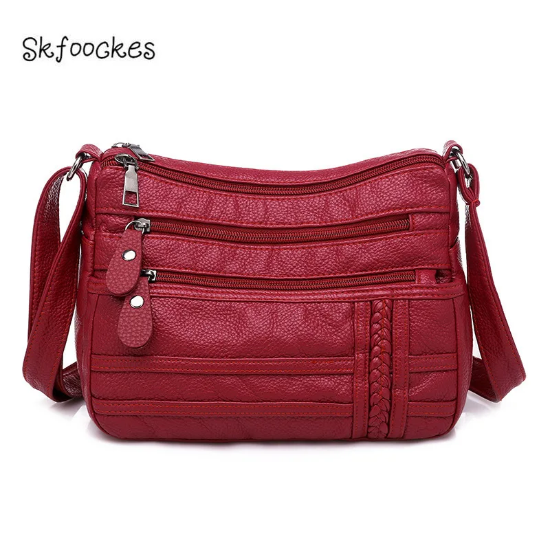 skfoockes washed leather women bag 2020 new, stylish woven small square bag, casual shoulder bag & crossbody bag 
skfoockes washed leather women bag 2020 new, stylish woven small square bag, casual shoulder bag & crossbody bag