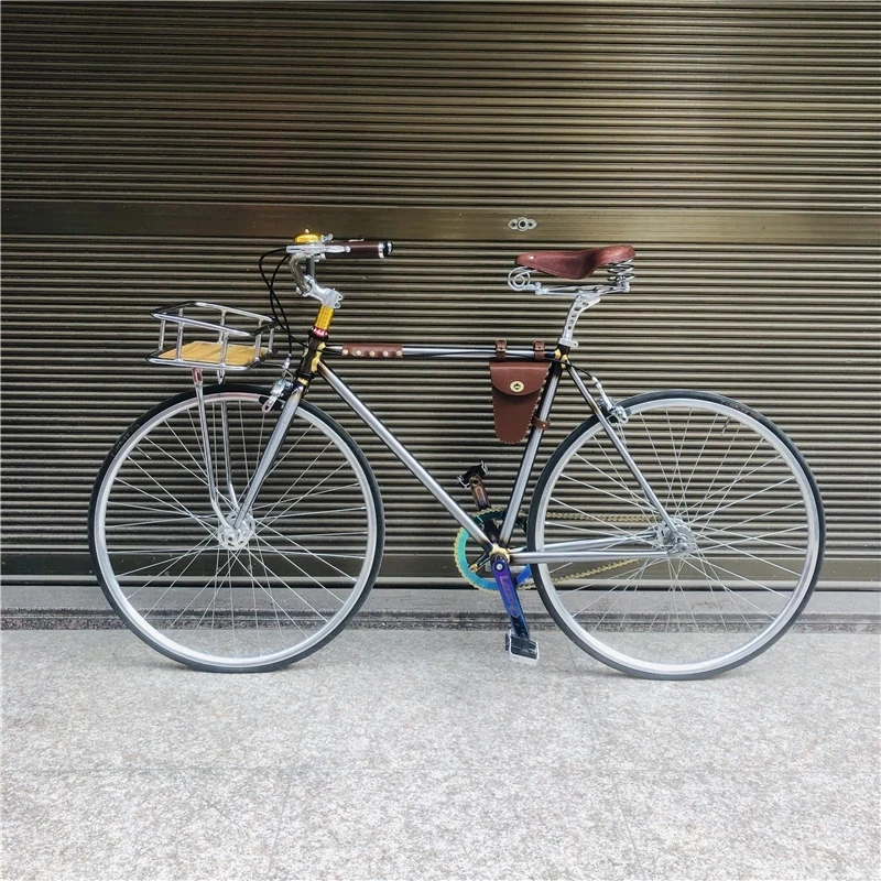 Велосипед с фиксированной передачей в стиле ретро, хром, молибденовая сталь, рама, Односкоростной дорожный велосипед 700C, свободные колеса с ... 
Велосипед с фиксированной передачей в стиле ретро, хром, молибденовая сталь, рама, Односкоростной дорожный велосипед 700C, свободные колеса с ...