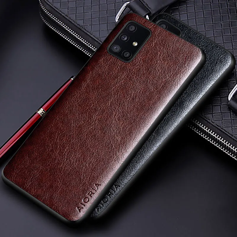 Роскошный чехол из искусственной кожи для Samsung galaxy A51 A71 A41 A31 A21 A21S A11 4G Φ деловой