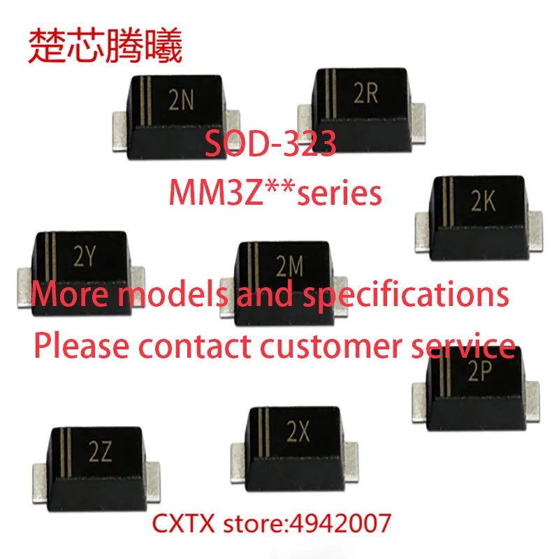 CHUXINTENGXI MM3Z47 47V 3B MM3Z43 43V 3A MM3Z39 39V 2Z SOD-323 More models and specifications,please contact customer service
CHUXINTENGXI MM3Z47 47V 3B MM3Z43 43V 3A MM3Z39 39V 2Z SOD-323 More models and specifications,please contact customer service