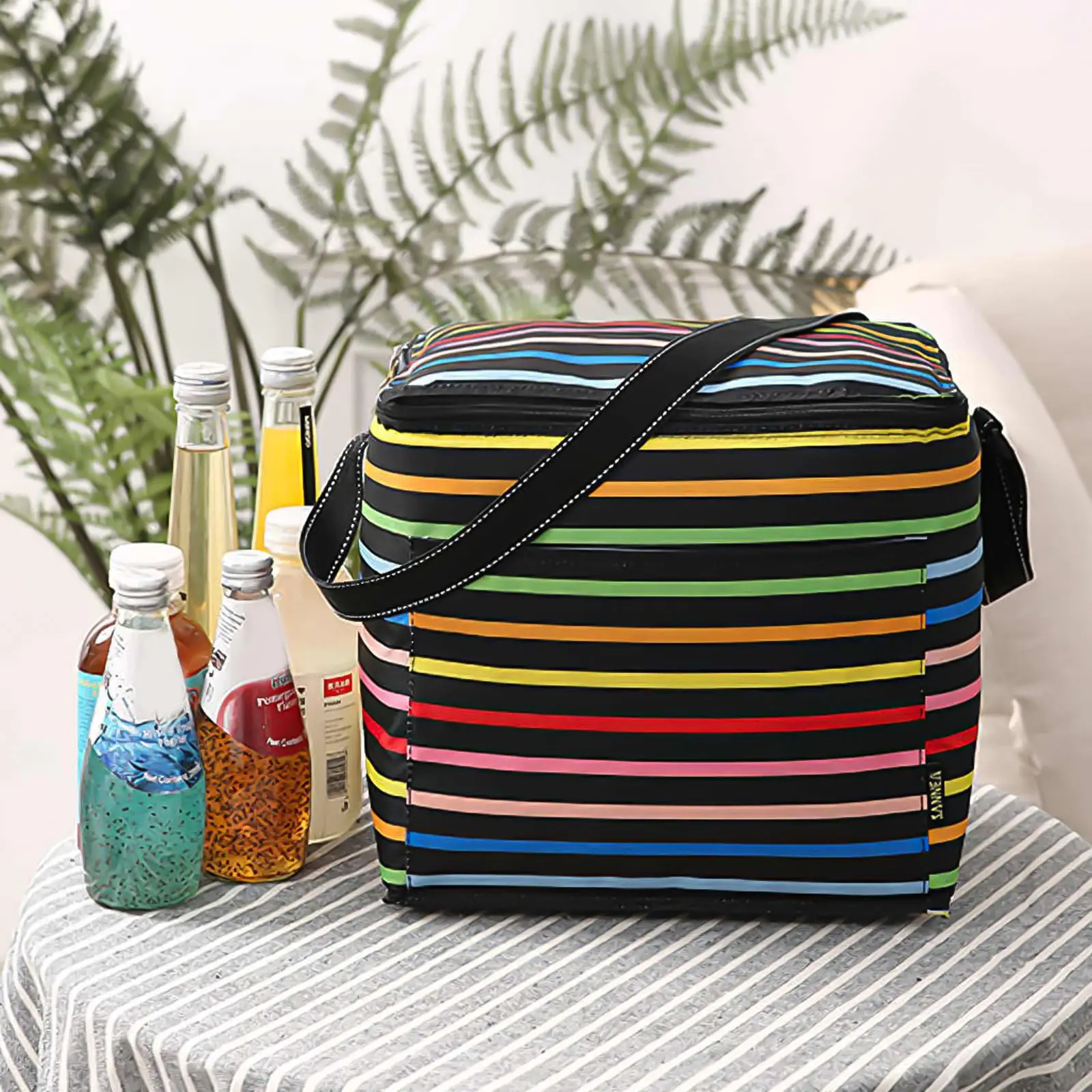 Preservation Insulation Picnic Travel Storage Hand Bag 28L Lunch Storage Hand Bag Camping Colorful Striped School Large Hand Bag
Preservation Insulation Picnic Travel Storage Hand Bag 28L Lunch Storage Hand Bag Camping Colorful Striped School Large Hand Bag