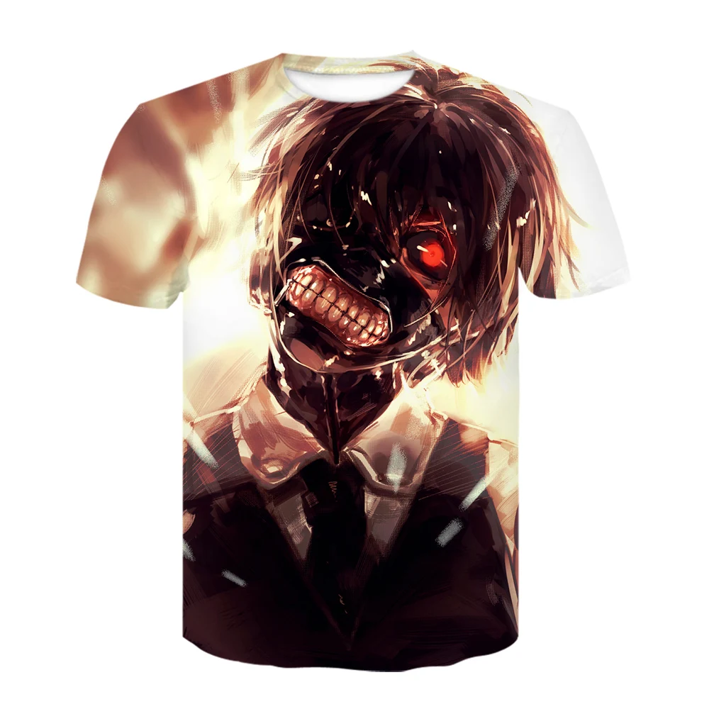 Футболка Tokyo Ghoul с 3D принтом футболка аниме забавные Мужские футболки в стиле хип