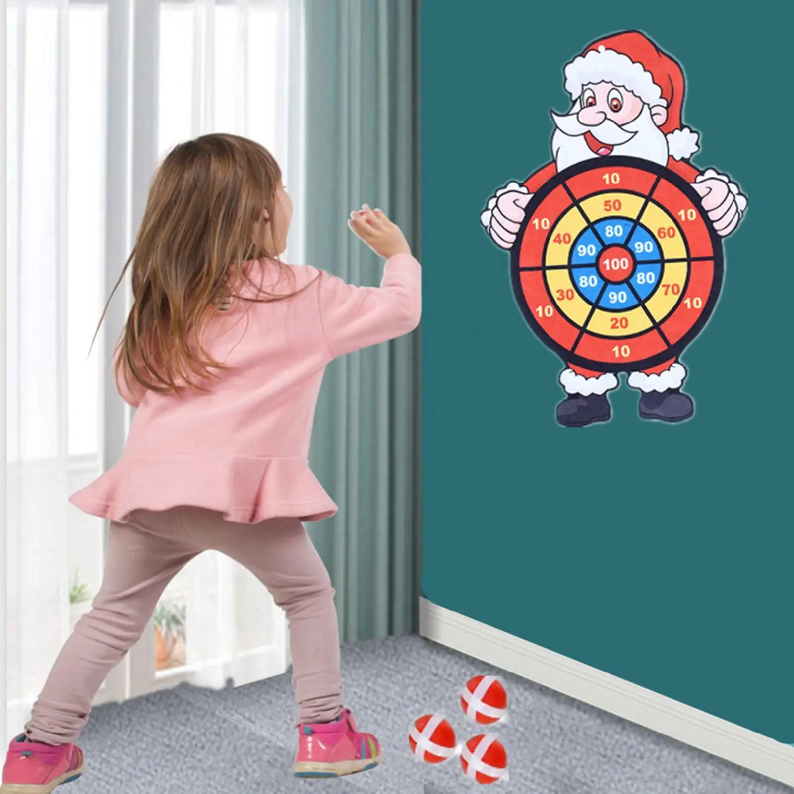 Wall-Mounted Christmas Santa Claus Kid Sticky Flying Ball Target Dart Board Gift
Wall-Mounted Christmas Santa Claus Kid Sticky Flying Ball Target Dart Board Gift