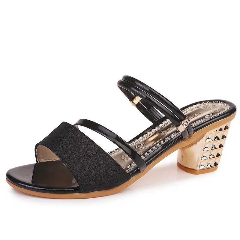 Peep Toe Rivet Med Shoes Woman's Slippers Slides Square heel Heeled Mules Fashion 2021 Block High Luxury PU Rubber Fabric Metal
Peep Toe Rivet Med Shoes Woman's Slippers Slides Square heel Heeled Mules Fashion 2021 Block High Luxury PU Rubber Fabric Metal
