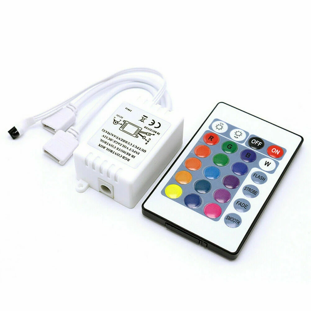 Led Light Controller 24 Keys RGB Control Box IR Remote Controller For 3528 5050 12V LED Strip Lights DC12V
Led Light Controller 24 Keys RGB Control Box IR Remote Controller For 3528 5050 12V LED Strip Lights DC12V