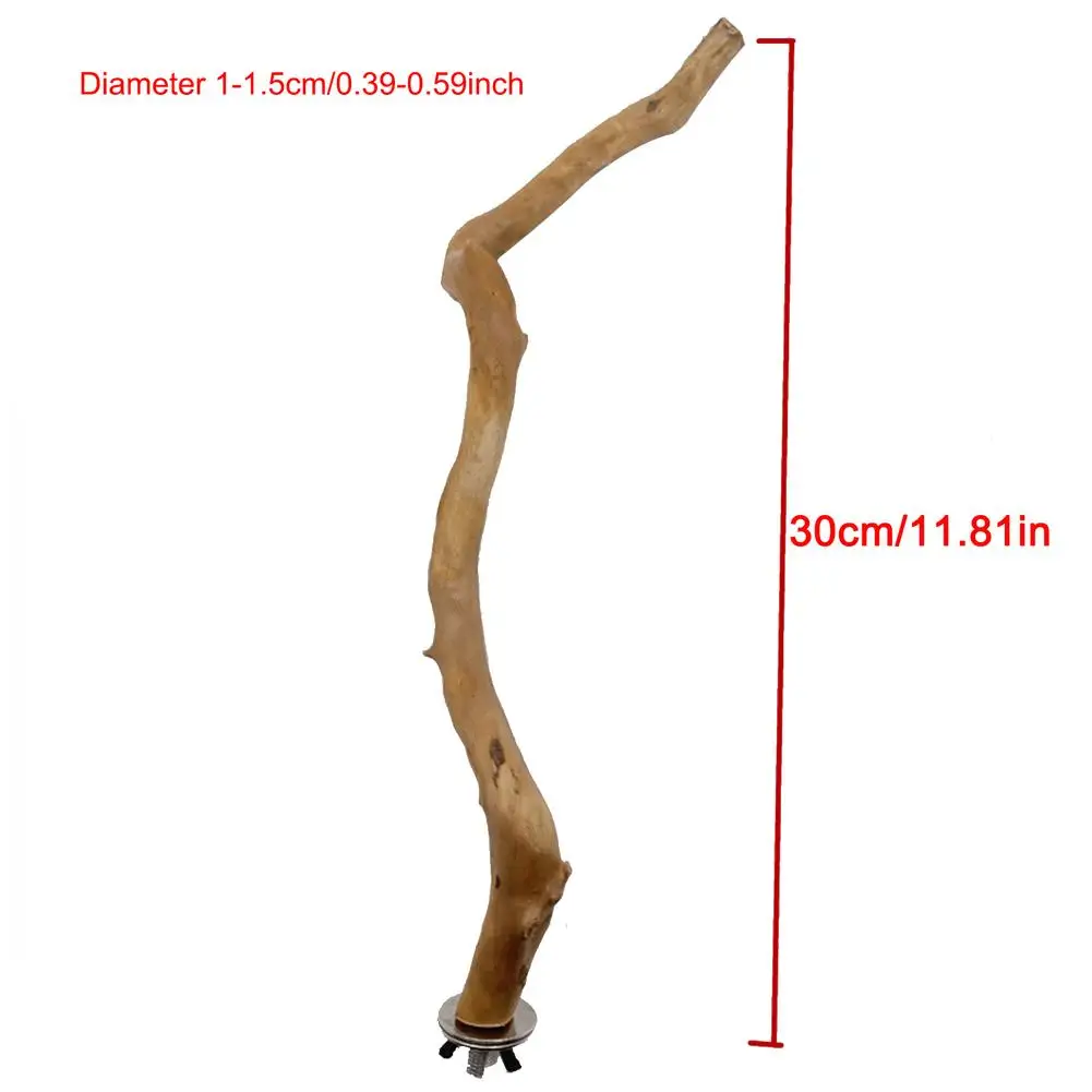 

1pc 30cm Pet Parrot Bird Standing Stick Stand Grape Wood Pole Bird Perch Natural Grape Bird Cage Perch For Parrot Cage Toy