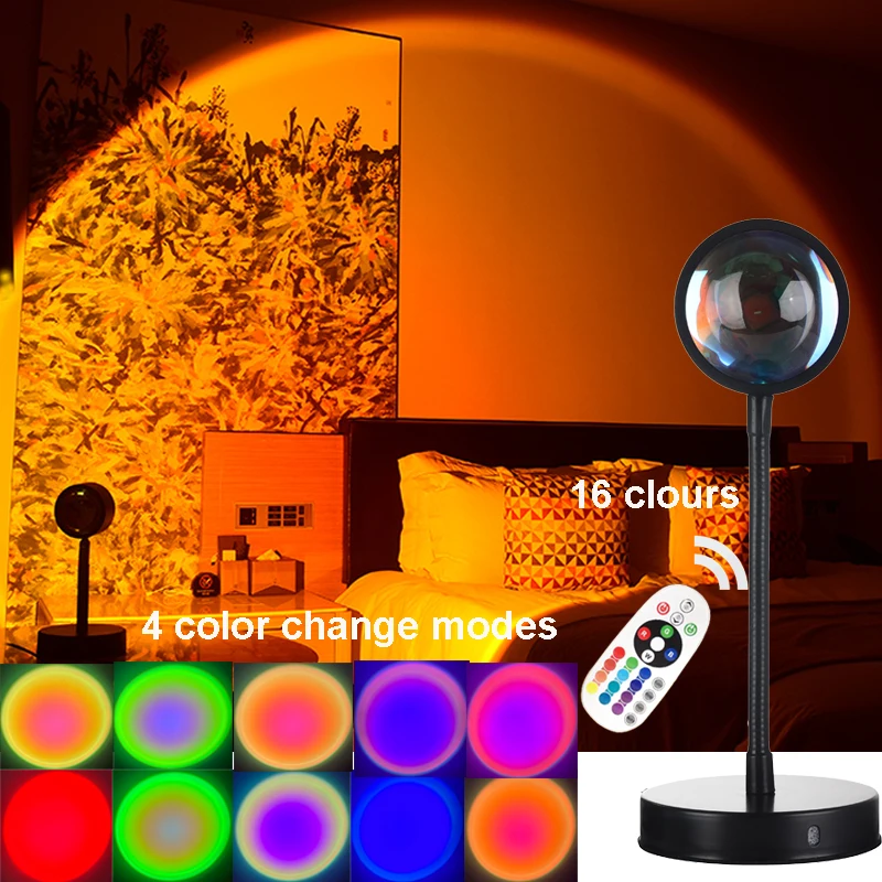 16 Colors Sunset Projector Lamp Night Light Living Room,Bar,Cafe Bedroom Decoration,Meditation,Yoga,Photographic Lighting
16 Colors Sunset Projector Lamp Night Light Living Room,Bar,Cafe Bedroom Decoration,Meditation,Yoga,Photographic Lighting