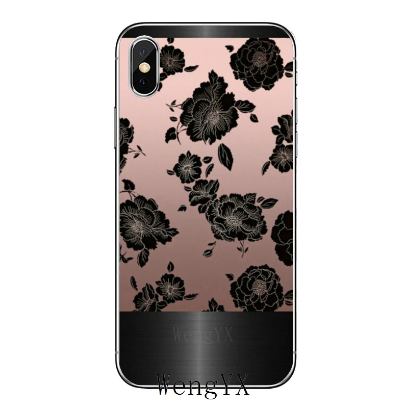 Прозрачный чехол с кружевом и цветами для iPhone 11 pro XR X XS Max 8 7 6s plus SE 5s 5c iPod Touch 5 6 |