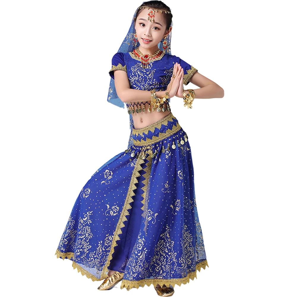 Children Belly Dancing Costume Girls Belly Dance Bollywood Indian Dancewear Set 
Children Belly Dancing Costume Girls Belly Dance Bollywood Indian Dancewear Set