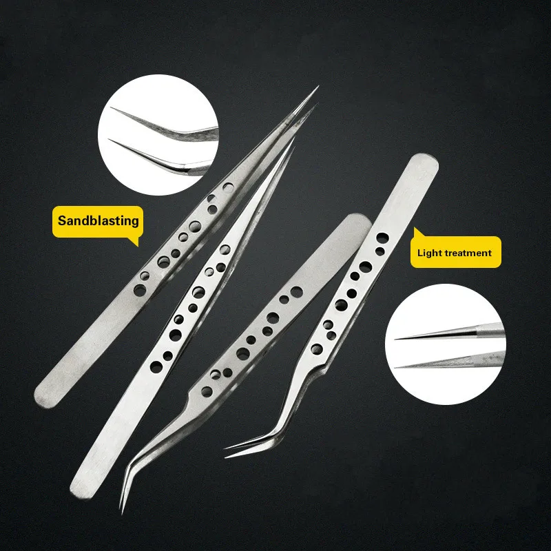 Electronics Industrial Tweezers Anti-static Curved Straight Tip Precision Stainless Steel Forceps Phone Repair Hand Tools Sets
Electronics Industrial Tweezers Anti-static Curved Straight Tip Precision Stainless Steel Forceps Phone Repair Hand Tools Sets