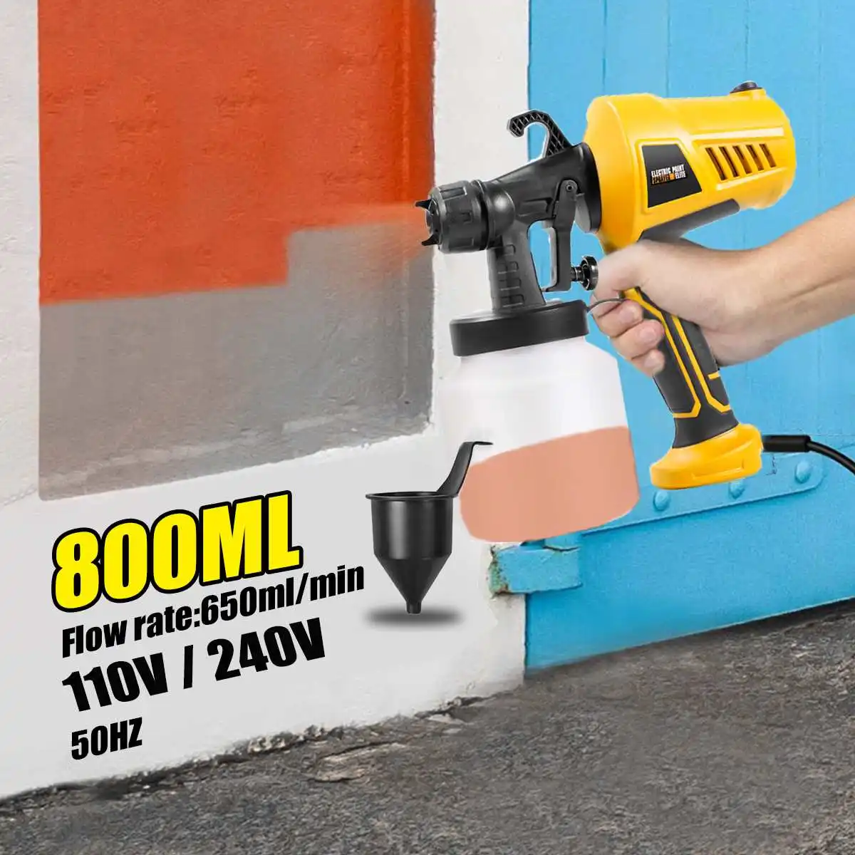 800ml Electric Handheld Spray Gun Paint Sprayers Power Home Electric Airbrush For Painting Cars Wood Furniture Spray Equipment
800ml Electric Handheld Spray Gun Paint Sprayers Power Home Electric Airbrush For Painting Cars Wood Furniture Spray Equipment
