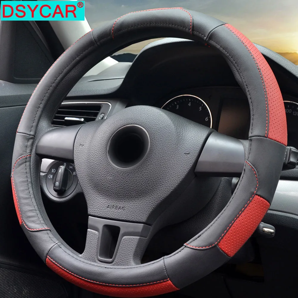 DSYCAR 1Pcs Genuine Leather Car Steering Wheel Cover Breathable Anti Slip Steering Covers Suitable 38cm Auto Decoration
DSYCAR 1Pcs Genuine Leather Car Steering Wheel Cover Breathable Anti Slip Steering Covers Suitable 38cm Auto Decoration