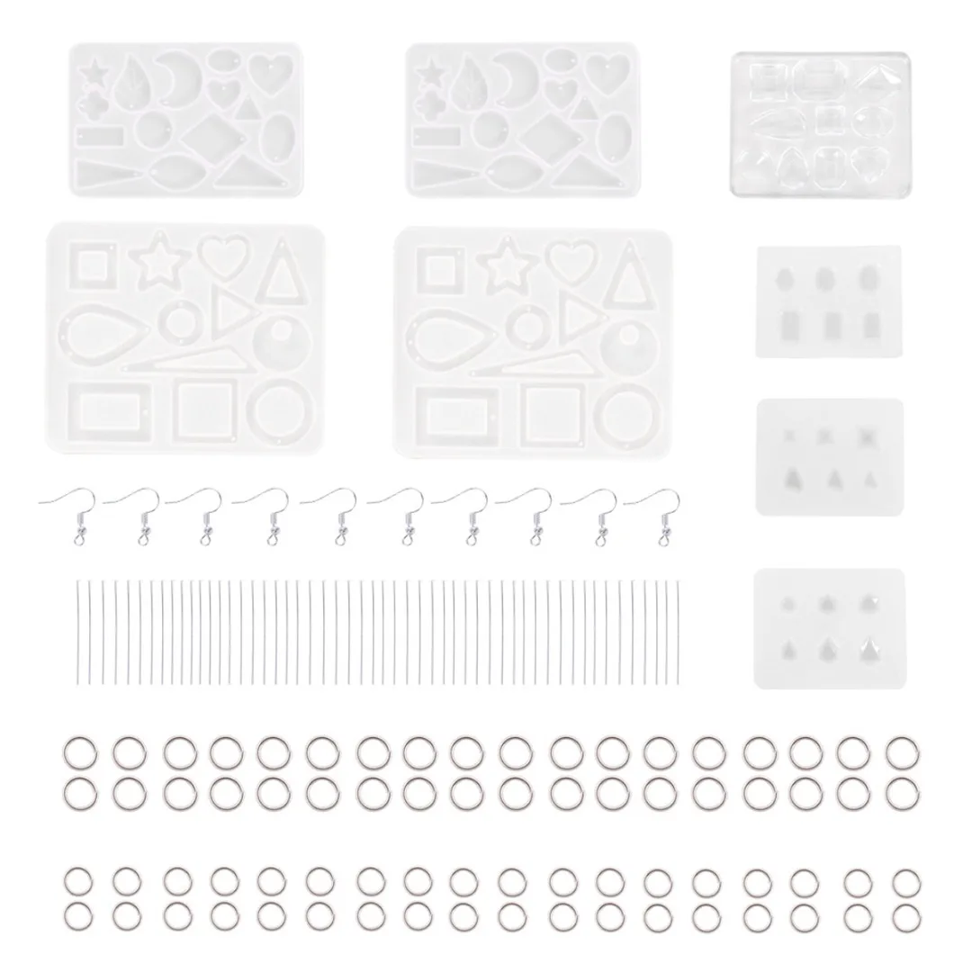 New 198pcs DIY Resin Casting Molds Kit Silicone Jewelry Pendant Making Mold Craft For DIY Handmade Earrings Necklaces Supplies 
New 198pcs DIY Resin Casting Molds Kit Silicone Jewelry Pendant Making Mold Craft For DIY Handmade Earrings Necklaces Supplies