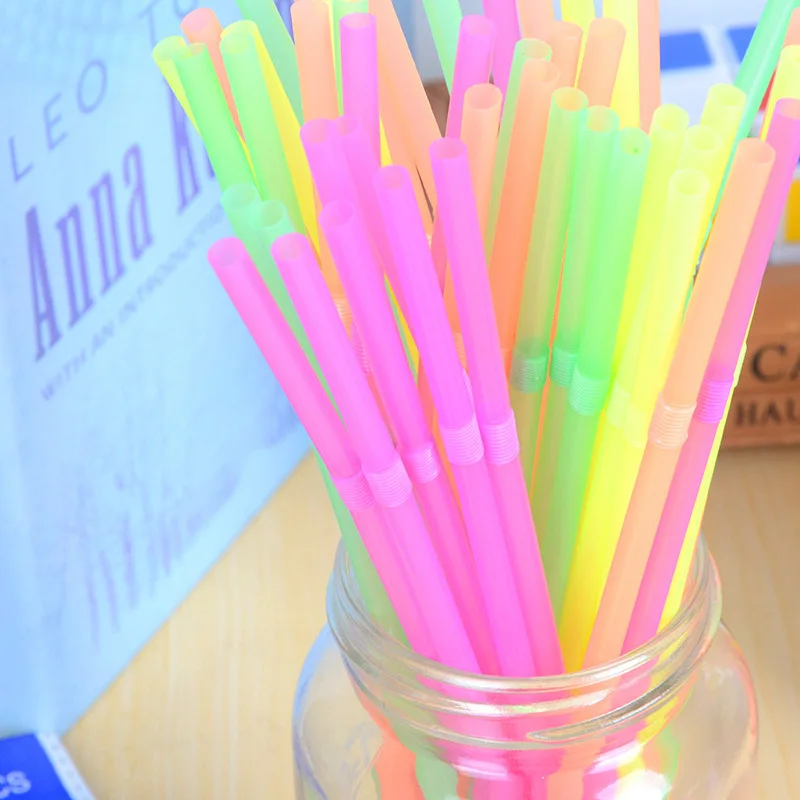 100Pcs Fluorescent Plastic Bendable Drinking Straws Disposable Beverage Straws Wedding Decor Mixed Colors Party Supplies
100Pcs Fluorescent Plastic Bendable Drinking Straws Disposable Beverage Straws Wedding Decor Mixed Colors Party Supplies