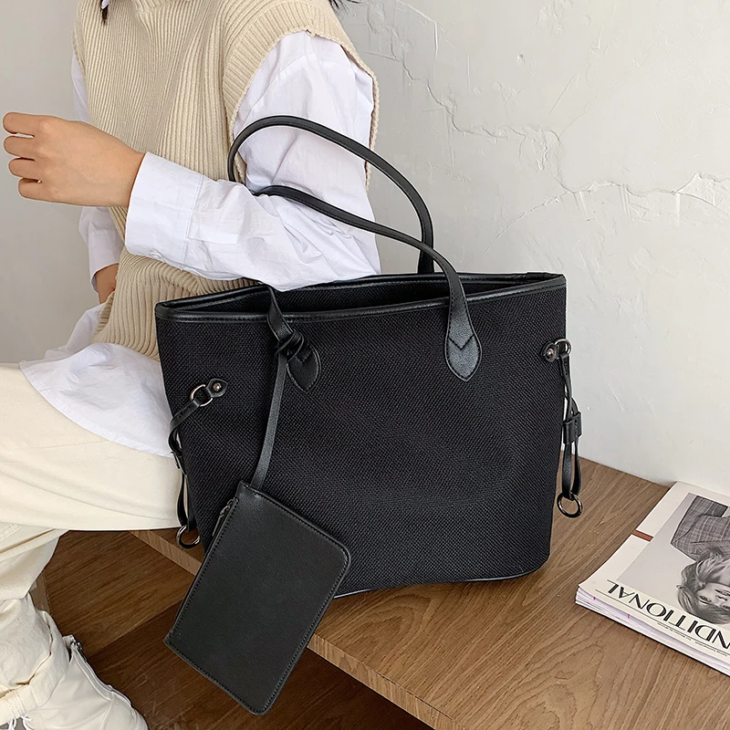 Casual Large Capacity Shopping Shoulder Bag Classic Solid Color Tote Bags For Women 2020 New Autumn And Winter Ladies Handbags
Casual Large Capacity Shopping Shoulder Bag Classic Solid Color Tote Bags For Women 2020 New Autumn And Winter Ladies Handbags