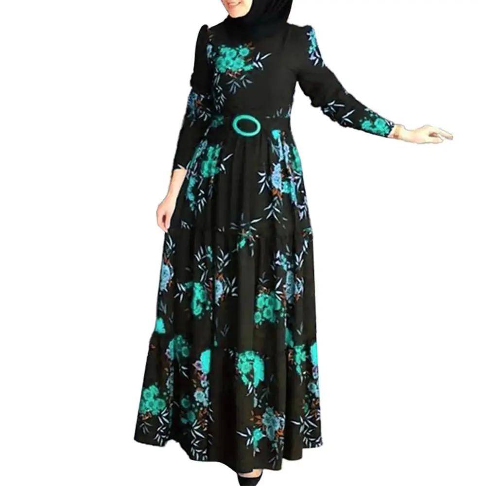 Muslim Long Dress Robe Women Long Sleeve Muslim Abaya Dress Ethnic Floral Print Belt Maxi Kaftan Robe Long Dress Casual Robe
Muslim Long Dress Robe Women Long Sleeve Muslim Abaya Dress Ethnic Floral Print Belt Maxi Kaftan Robe Long Dress Casual Robe