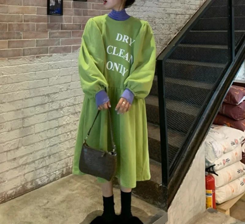 Small Guard Dress Design Sense Print Bubble Sleeve Medium Length Skirt Autumn Winter Plush Dress Women's Wear
Small Guard Dress Design Sense Print Bubble Sleeve Medium Length Skirt Autumn Winter Plush Dress Women's Wear