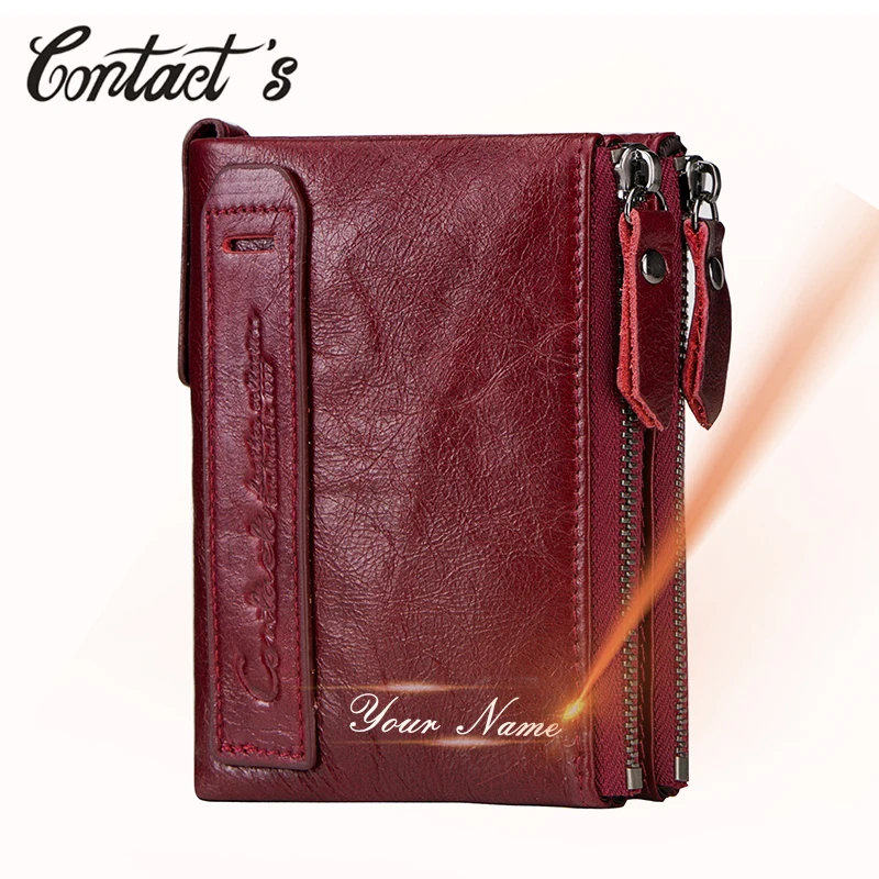 Genuine Leather Wallet Women Luxury Brand Double-Zipper Small Coin Purse Female Classic Money Bag ID Card Holder Free Engraving
Genuine Leather Wallet Women Luxury Brand Double-Zipper Small Coin Purse Female Classic Money Bag ID Card Holder Free Engraving
