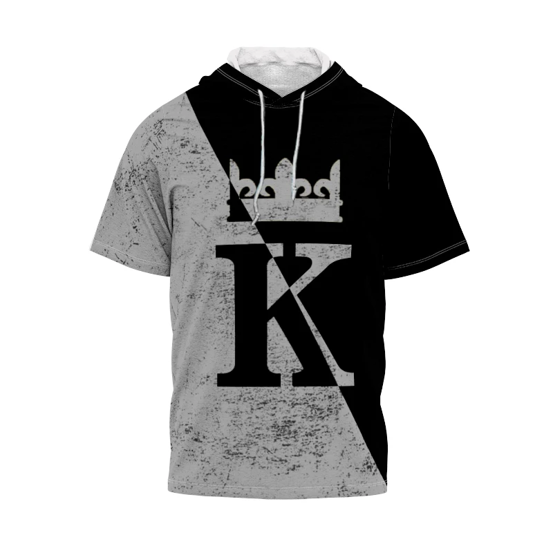Fashion Harajuku Men's 3D Printing T-shirt King Letter Round Neck Street Trend Handsome Comfortable Hooded Short Sleeve
Fashion Harajuku Men's 3D Printing T-shirt King Letter Round Neck Street Trend Handsome Comfortable Hooded Short Sleeve