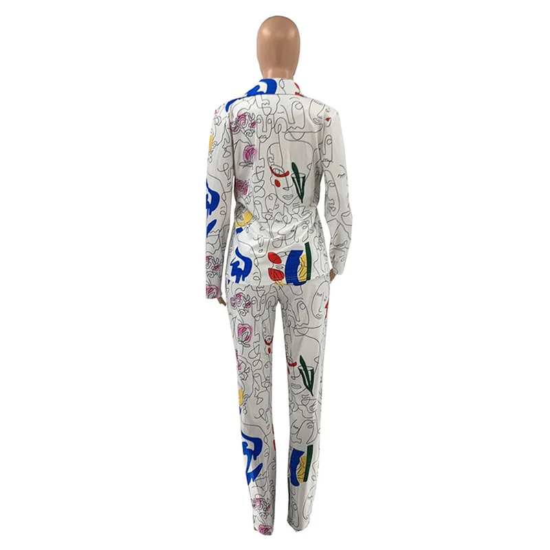 Indie Printed Blazer Suit Two Piece Set Women V-Neck Graffiti Cartoon Blazer High Waist Straight Pant Suits Casual Office Blazer
Indie Printed Blazer Suit Two Piece Set Women V-Neck Graffiti Cartoon Blazer High Waist Straight Pant Suits Casual Office Blazer
