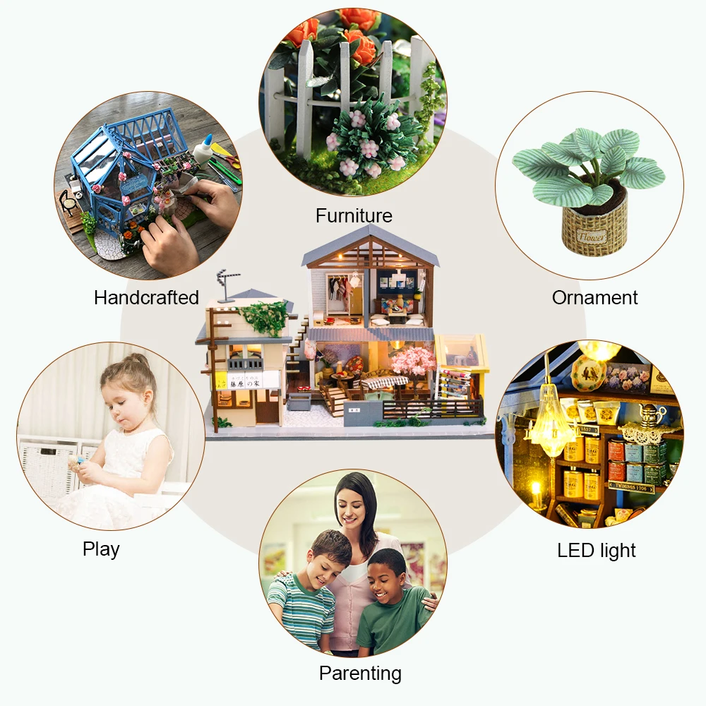 DIY DollHouse Wooden Doll Houses Miniature Dollhouse Furniture Kit Toys for children New Year Christmas Gift Casa
DIY DollHouse Wooden Doll Houses Miniature Dollhouse Furniture Kit Toys for children New Year Christmas Gift Casa